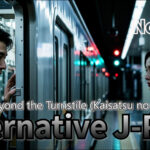 Alternative J-POP, Lo-Fi J-POP, emotional jpop artwork, Noctia Beyond the Turnstile Kaisatsu no Mukou de cover, winter jpop visual, AI music japan pop art, kotetsu co ltd