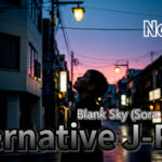 Alternative J-POP, Lo-Fi J-POP, emotional jpop artwork, Noctia Blank Sky Sora no Yohaku cover, winter jpop visual, AI music japan pop art, kotetsu co ltd