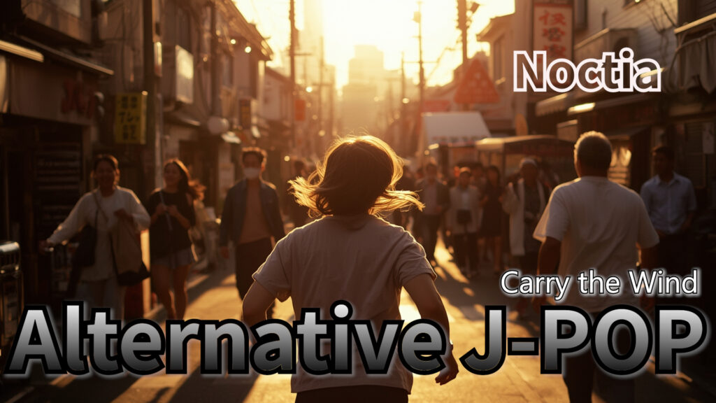 Alternative J-POP, Lo-Fi J-POP, emotional jpop artwork, Noctia Carry the Wind cover, winter jpop visual, AI music japan pop art, kotetsu co ltd