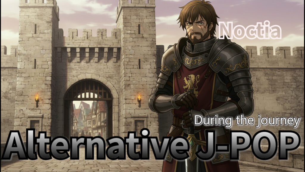 Alternative J-POP, Lo-Fi J-POP, emotional jpop artwork, Noctia During the journey cover, winter jpop visual, AI music japan pop art, kotetsu co ltd