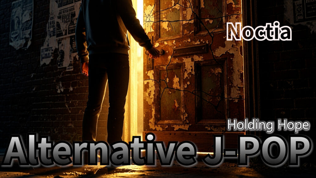 Alternative J-POP, Lo-Fi J-POP, emotional jpop artwork, Noctia Holding Hope cover, winter jpop visual, AI music japan pop art, kotetsu co ltd