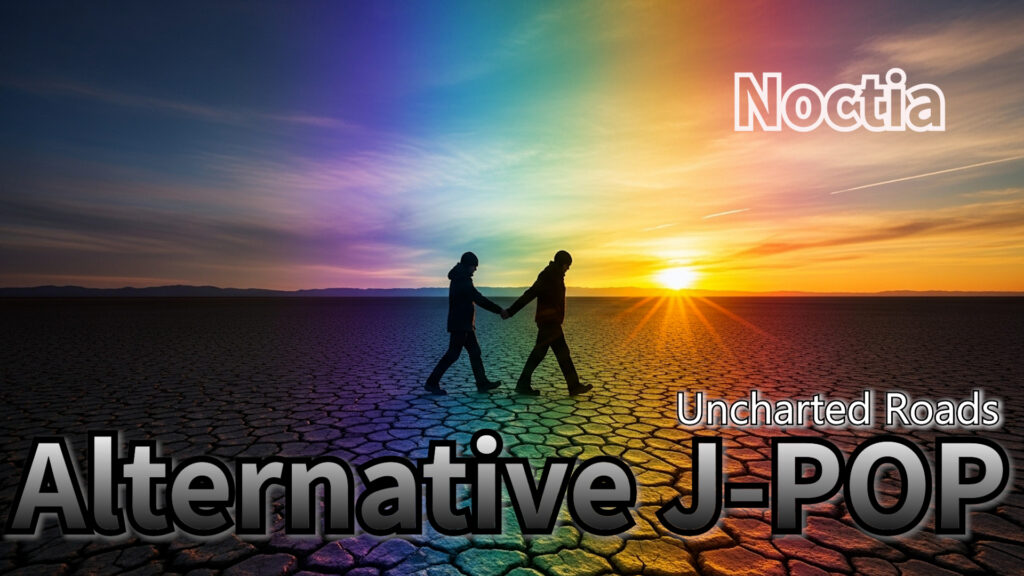 Alternative J-POP, Lo-Fi J-POP, emotional jpop artwork, Noctia Uncharted Roads cover, winter jpop visual, AI music japan pop art, kotetsu co ltd