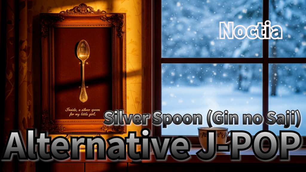 Alternative J-POP, Lo-Fi J-POP, emotional jpop artwork, Noctia Silver Spoon Gin no Saji cover, winter jpop visual, AI music japan pop art, kotetsu co ltd