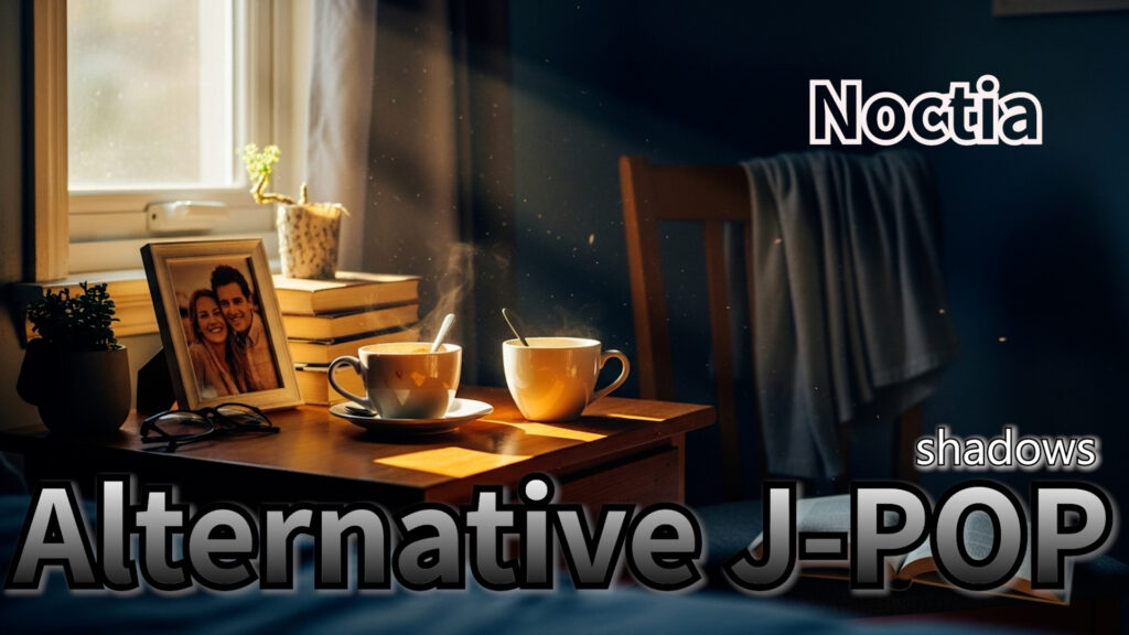 Alternative J-POP, Lo-Fi J-POP, emotional jpop artwork, Noctia shadows cover, winter jpop visual, AI music japan pop art, kotetsu co ltd